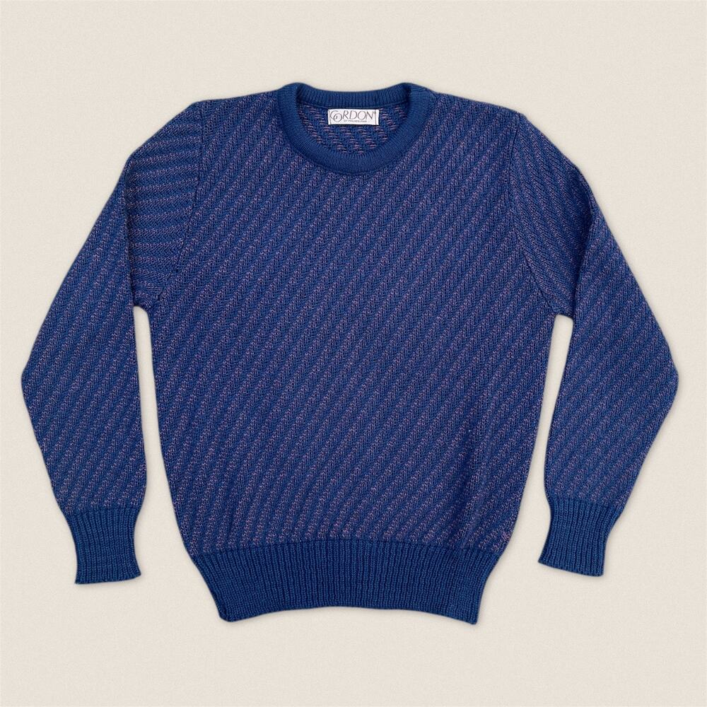 Vintage 90s Grandpa‎ Sweater Navy Blue Gordon - Size XS Women